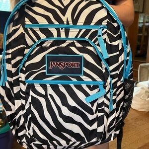 Jansport Black and White Zebra Backpack